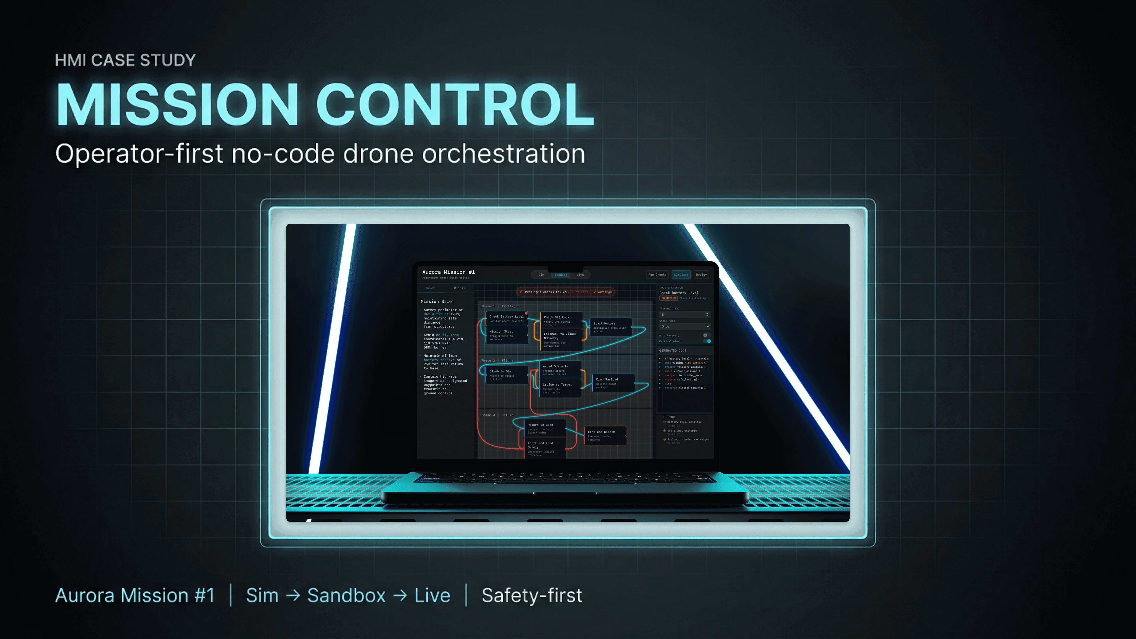 Operator-first HMI mockup